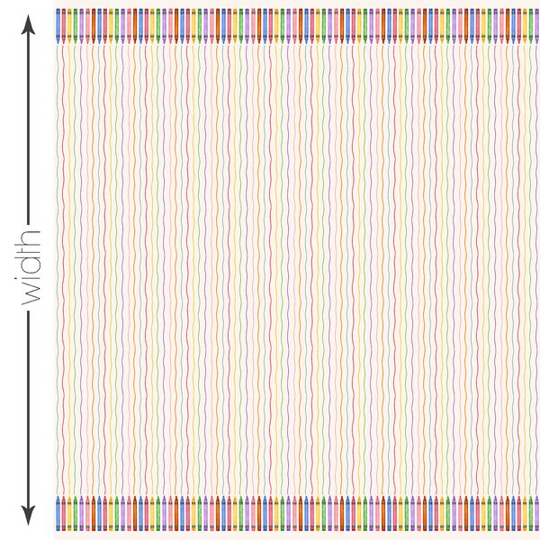 Crayon Stripe Double Border in Ivory