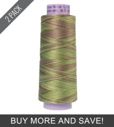 Green Tea (9090-9820) - Silk Finish Cotton Multi 50wt - 1500 Yards (2 Pack)