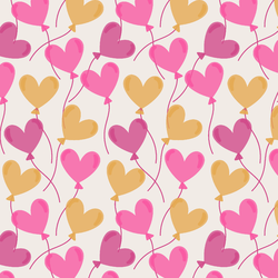 Floating Hearts in Glowing