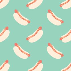 Hotdogs in Seafoam Green