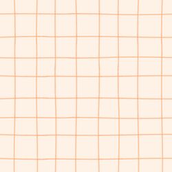Large Painted Check in Apricot on Marshmallow