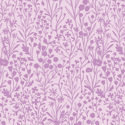Floral Silhouette in Lavender Fields