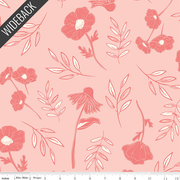 Boho Floral Wideback in Peaches 