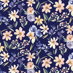 Floral in Navy