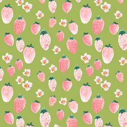 Strawberry Blossom in Lime Green
