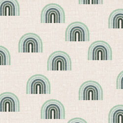 Retro Rainbows in Green