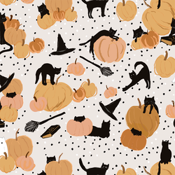 Cats and Pumpkins in Vintage