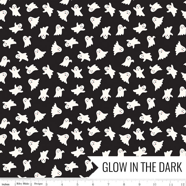 Ghosts in Black Glow in the Dark