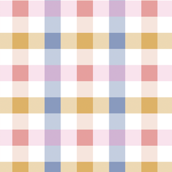 Rainbow Gingham in Pansy Fields