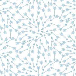 Arrows in Bluebell on White