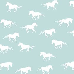 Horse Silhouette in Glacier Blue