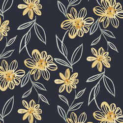 Flower Brand in Navy