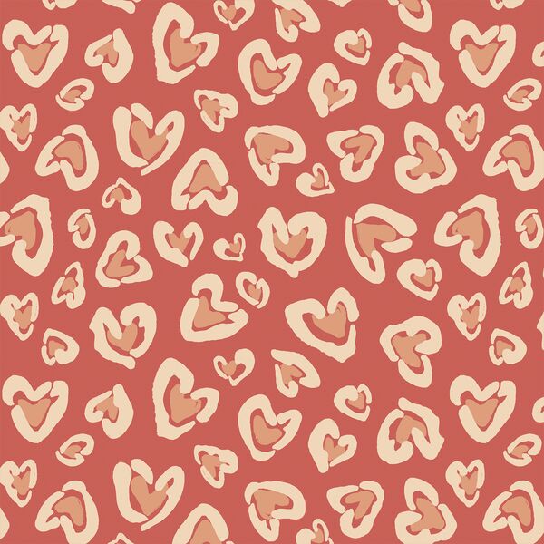 Large Wild Hearted in Peach Spicy and Clay