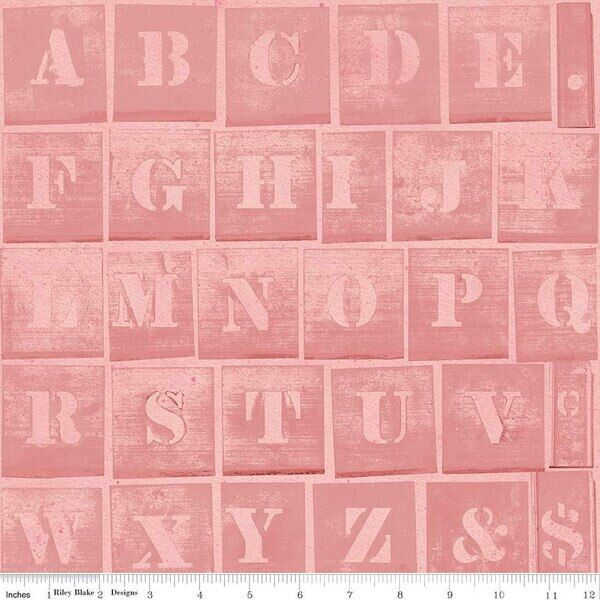 Character Stencil in Coral