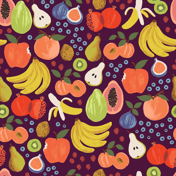 Fruit Stand in Burgundy