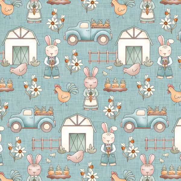 Carrot Farm in Blue
