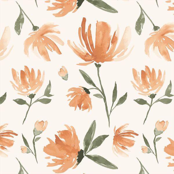 Large Cut Flowers in Ivory