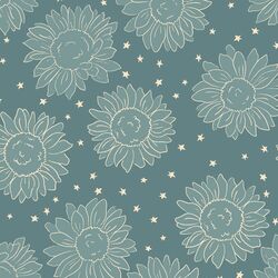Sunflower Stars in Dusky Blue