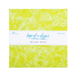 Expressions Batiks Hand-Dyes Twilight Grove 10" Square Pack