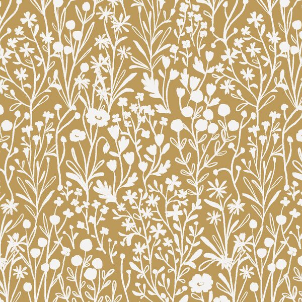Floral Silhouette in Gold