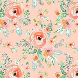 Small Summer Florals in Light Pink Sand