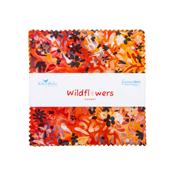Expressions Batiks 5" Square Pack in Wildflowers B