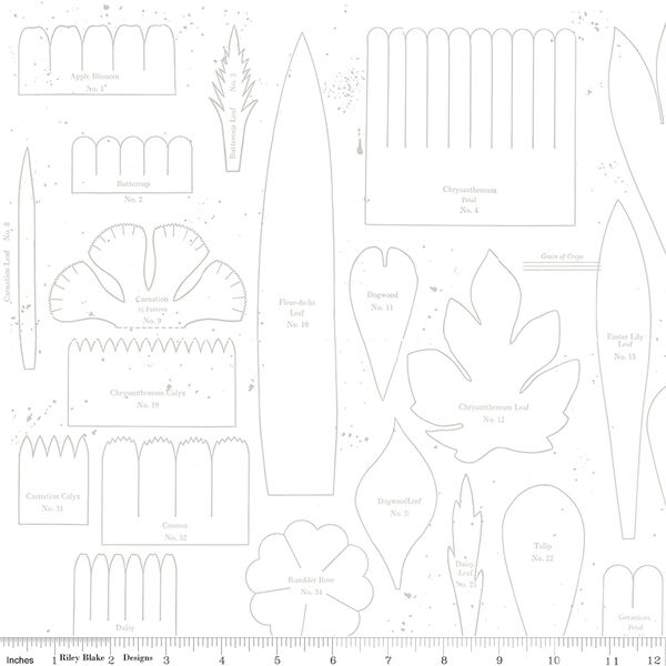 Posie Patterns in White-on-White