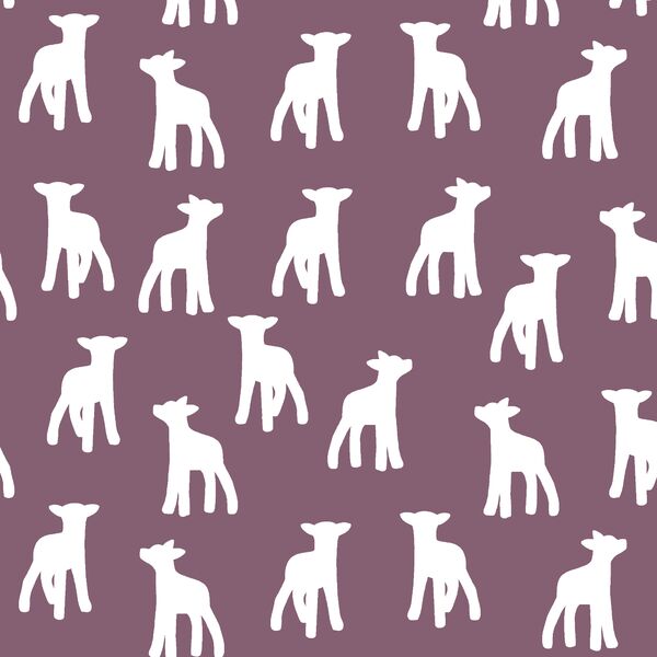 Lamb Silhouette in Mulberry