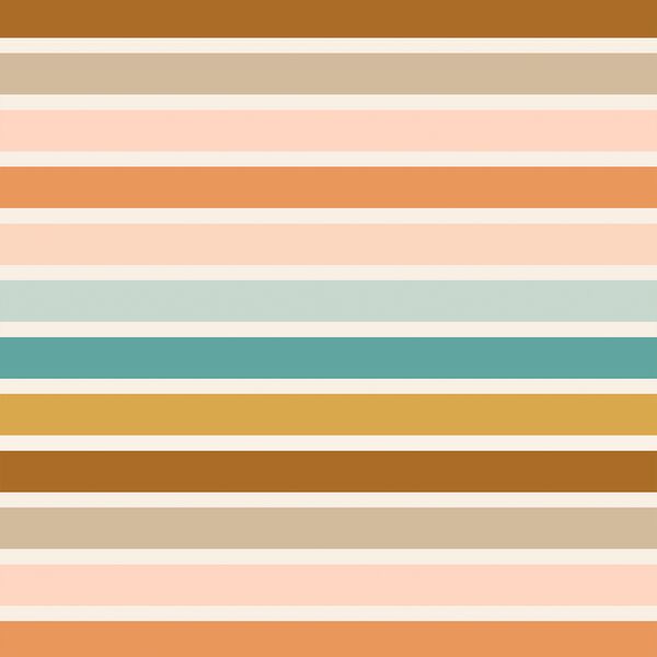 Boho Rainbow Stripe in Vintage Summer
