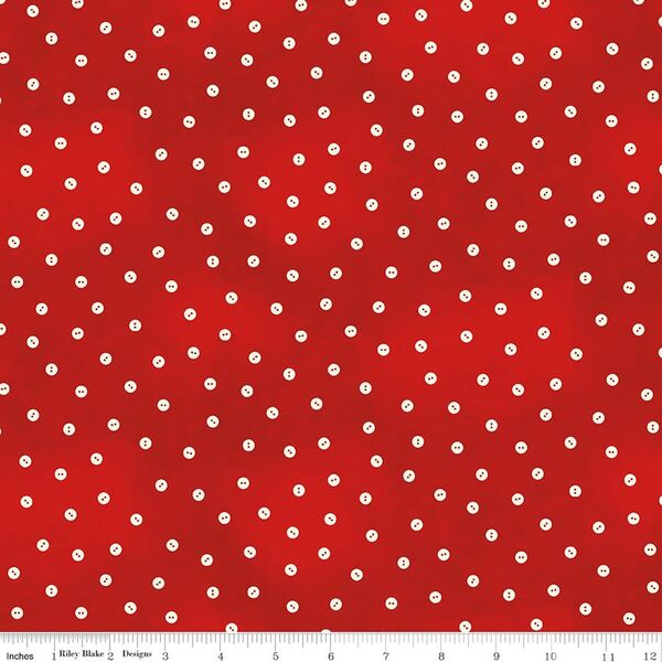 Baby Button Dot in Red