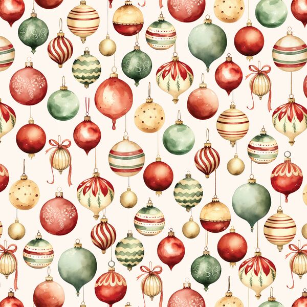 Festive Ornaments in Ivory