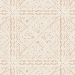 Dotted Tile in Tawny on Cream