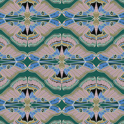Mirrored Butterflies in Emerald Green