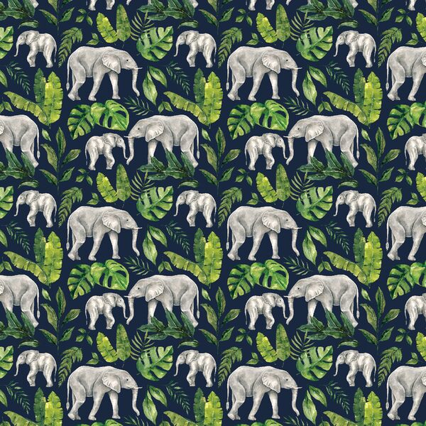 Little Jungle Elephant in Navy