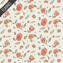 Little Briar Rose Flannel in Cloud