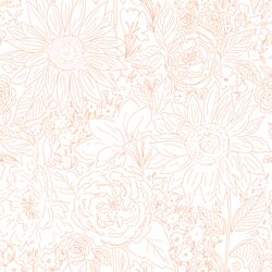 Paperie in Peach on White