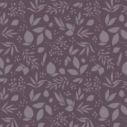 Leaves Silhouette in Dark Plum