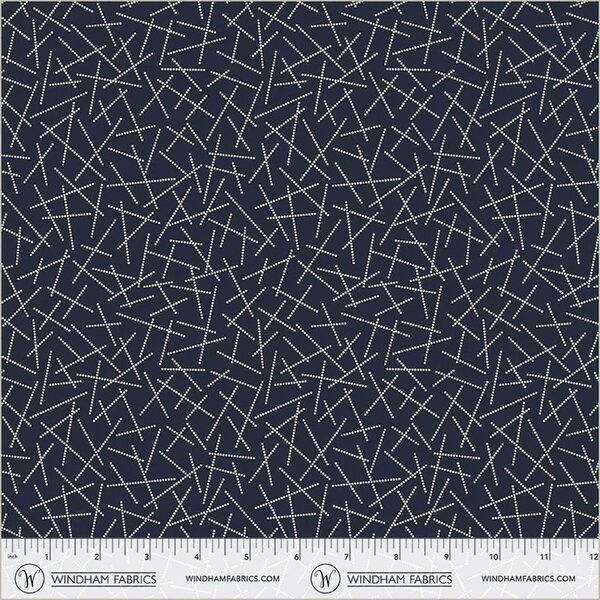 Dancing Dashes in Indigo