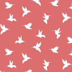 Hummingbird Silhouette in Poppy