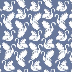 Swan Silhouette in Azurite