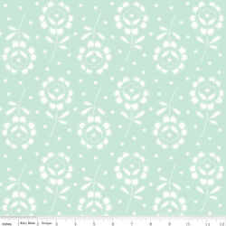 Rose Cutwork in Aqua