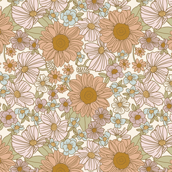 Blooming Sunflower Garden in Vintage
