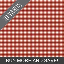 1/8" Gingham in Barn Red - 10 Yard Bolt