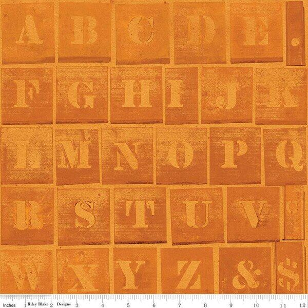 Character Stencil in Orange