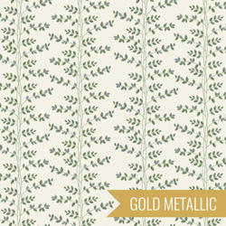 Climbing Vines in Cream Metallic