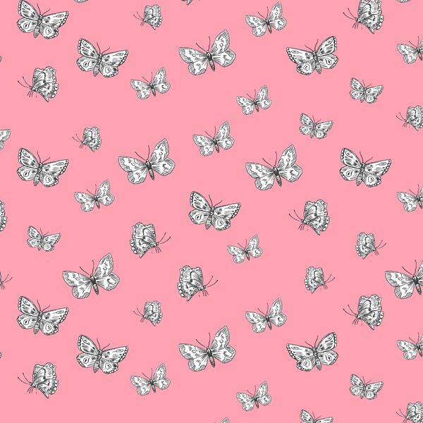 Butterflies in Rose Pink
