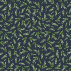 Pine Branches in Evening Blue