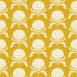 Roses Silhouette in Mustard Yellow