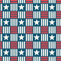 Stars and Stripes Check in Corsair Blue