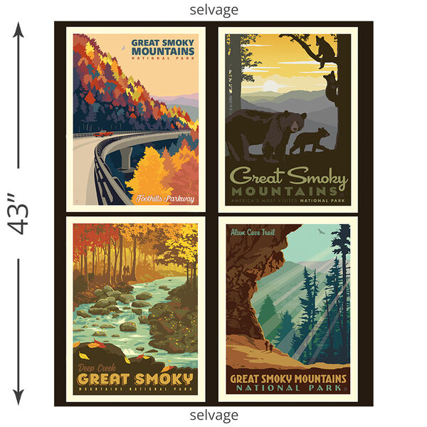Great Smoky Mountains Pillow Panel (2019)